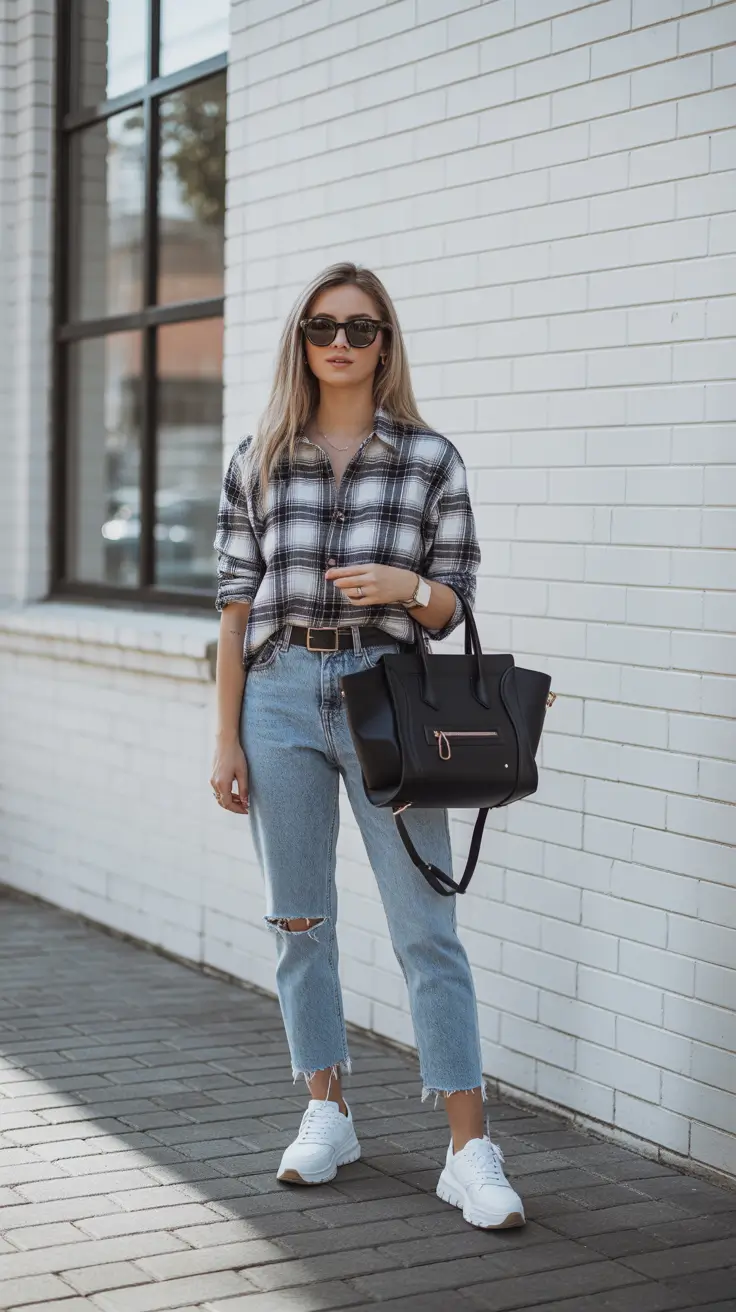 trendy outfits 2026 Checked Effort