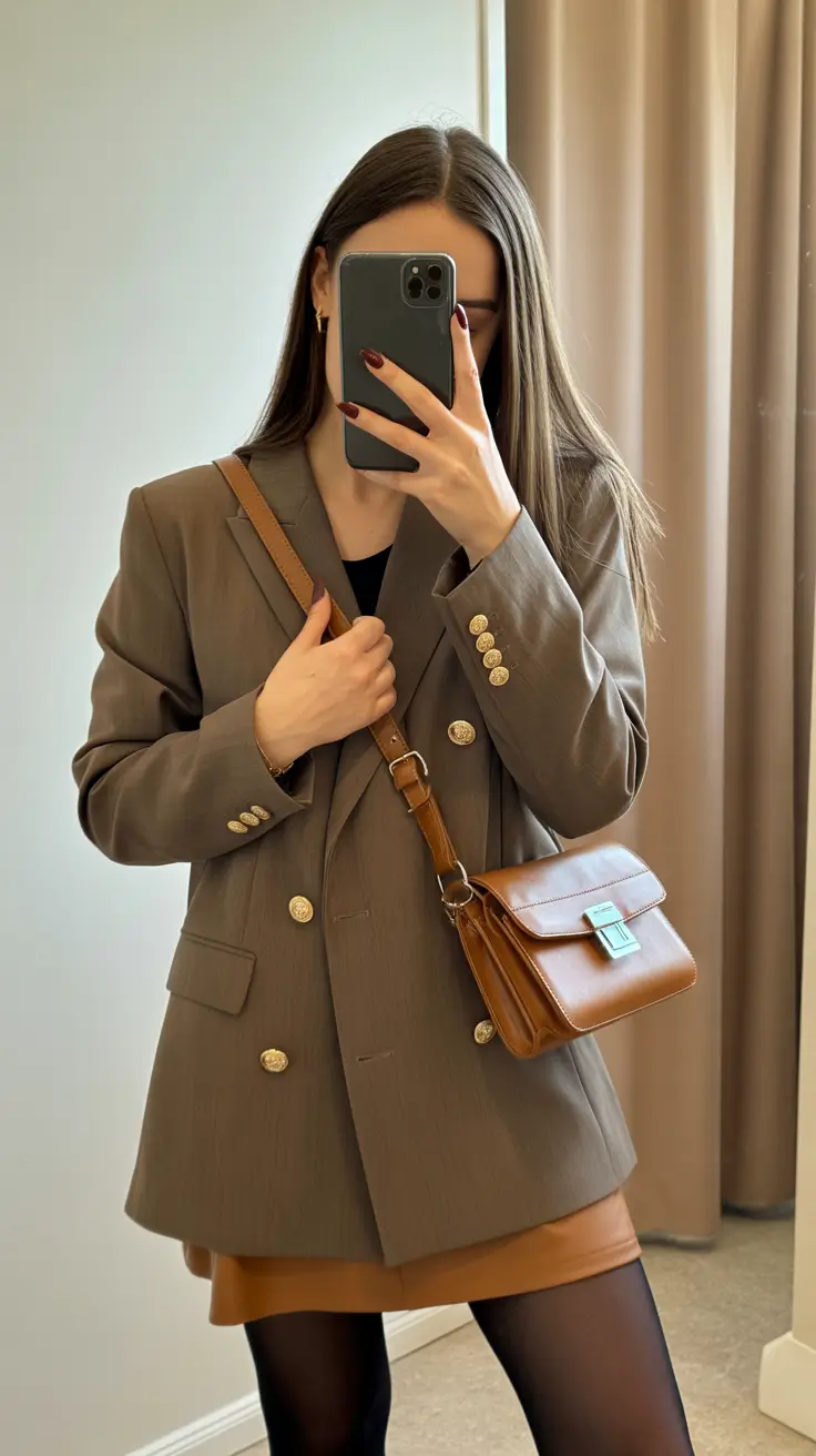 trendy outfits 2026 Chic Espresso Layers