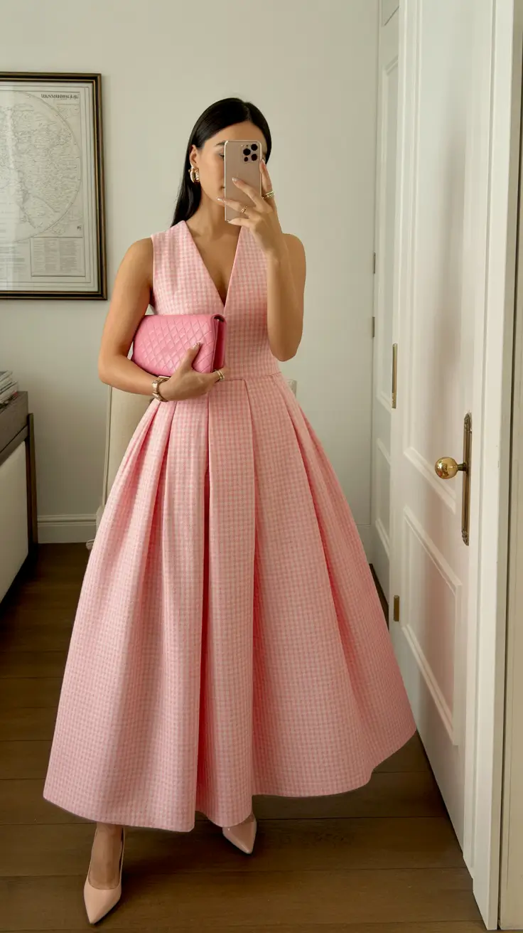 old money outfits girl Pink Manor Dream