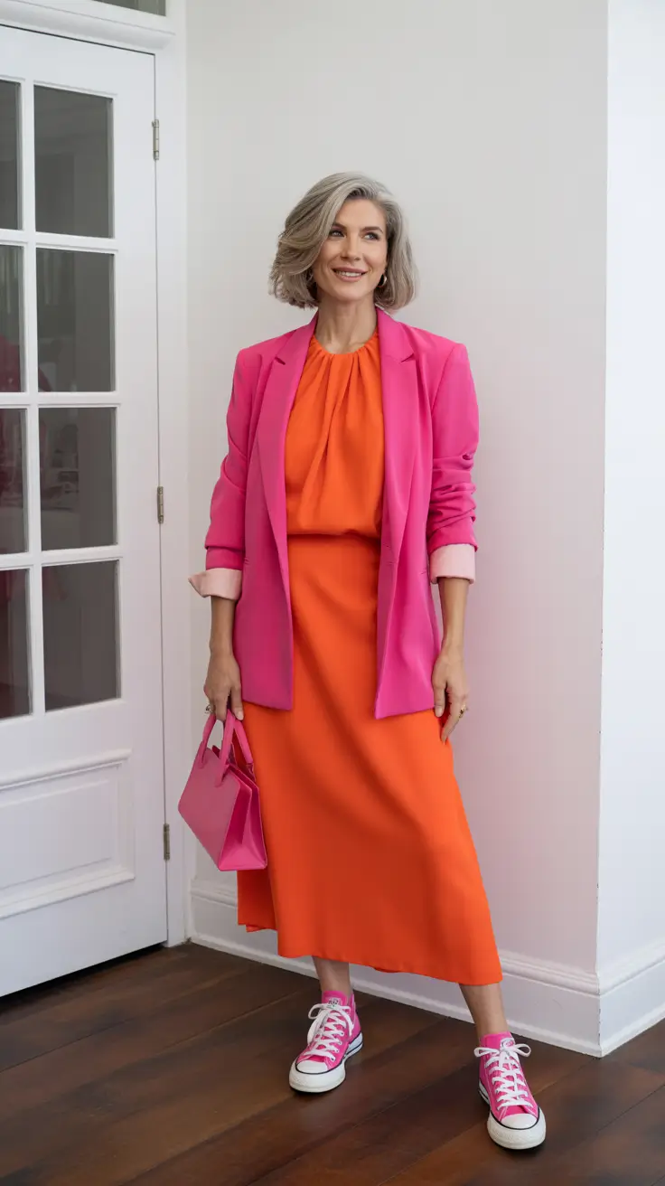 Outfit ideas for women over 40 in 2026 - Bold Color Blocking for Fearlessly Modern Days
