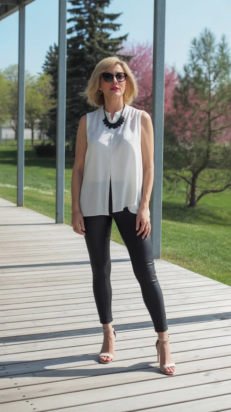 Outfit ideas for women over 40 in 2026 - Monochrome Chic in Black and White