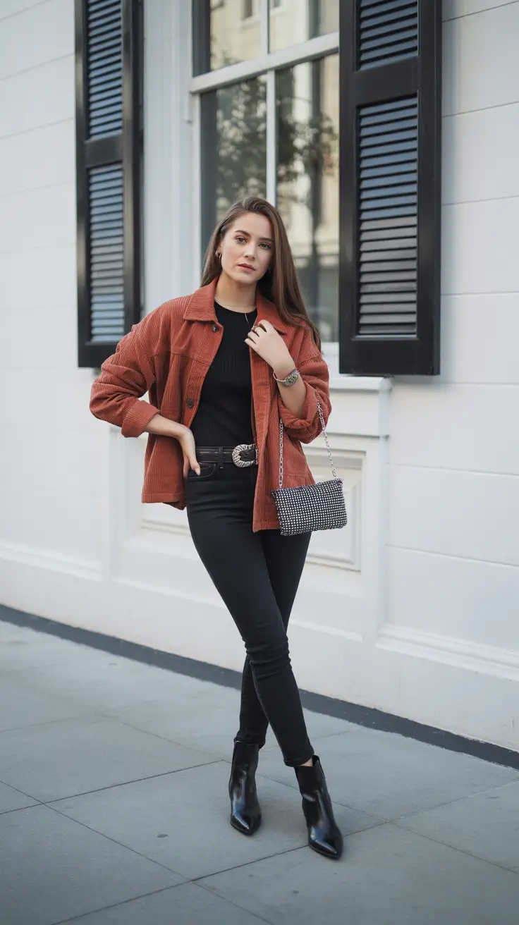 Stylish capsule wardrobe outfits 2026 Warm Rust Tones for Soft Autumn Energy