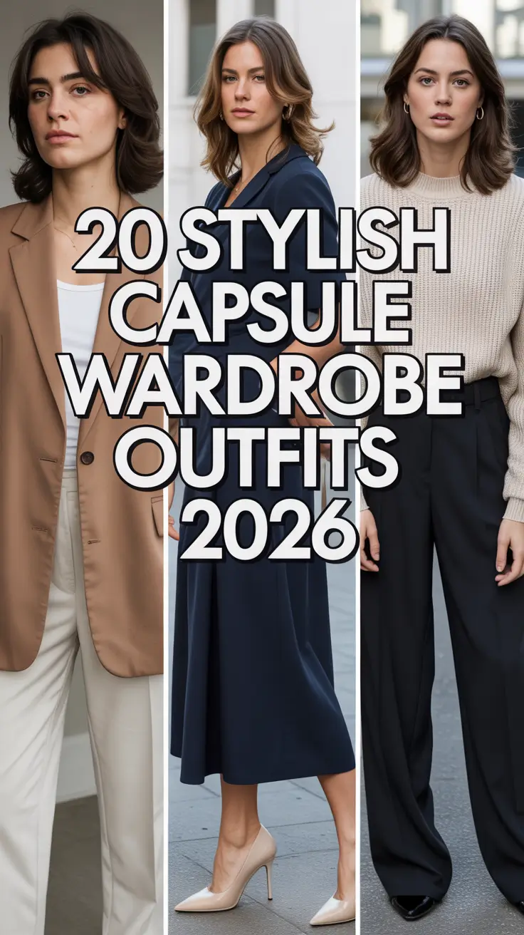 Stylish Capsule Wardrobe Outfits 2026: Chic, Timeless & Effortlessly Minimal Looks for Every Season