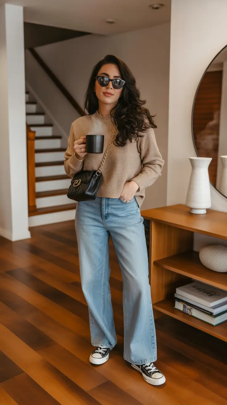 mom outfits 2026 Chic Coffee Morning