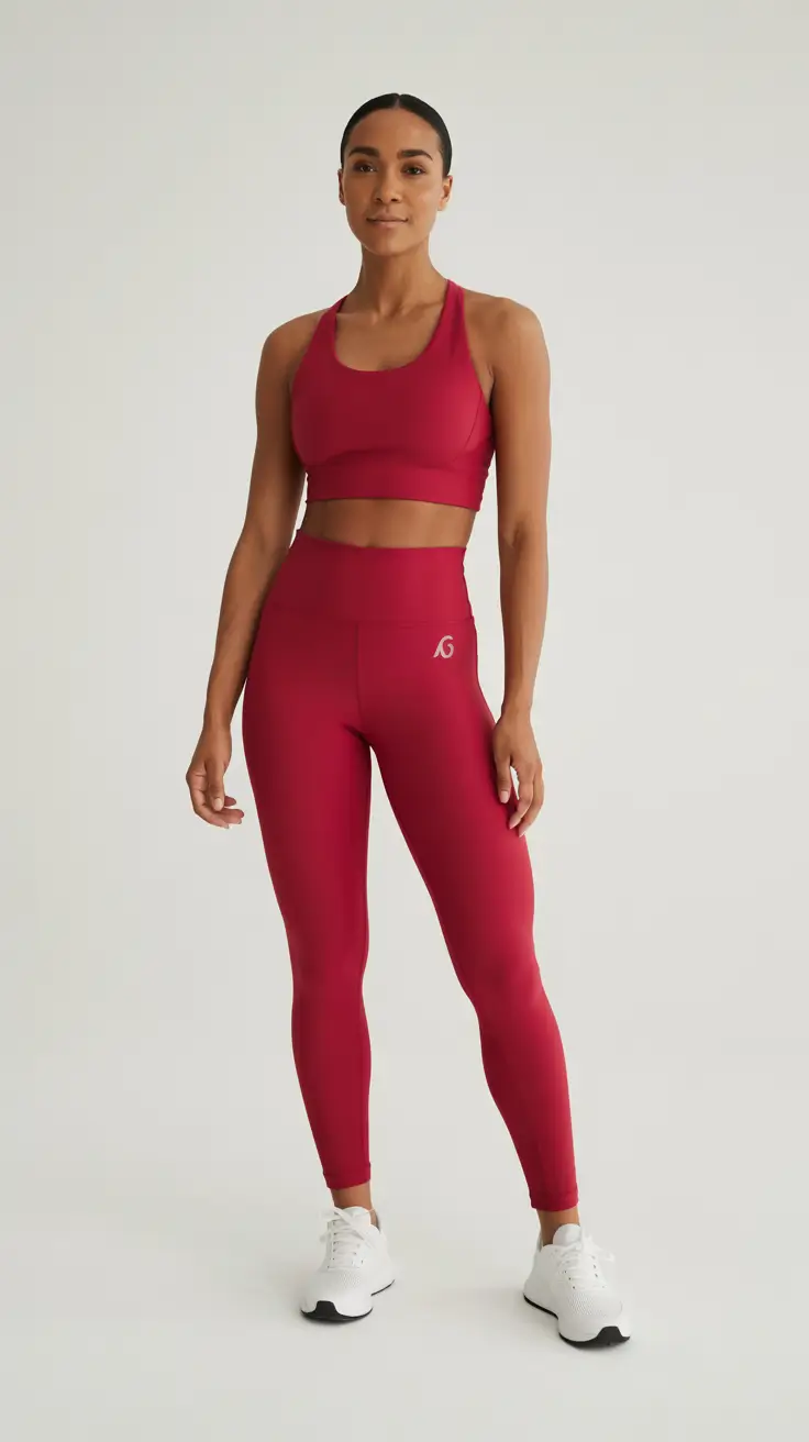 Trendy legging outfits 2026 Red Hot Confidence