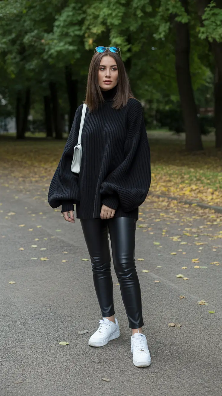 Trendy outfit ideas 2026 Effortless Drama in Monochrome