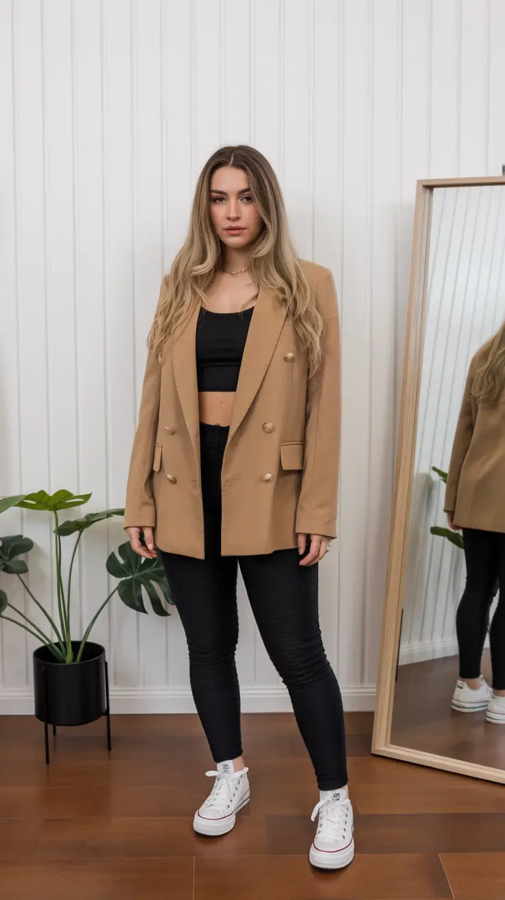 Trendy outfit ideas 2026 Power Beige with a Street Twist