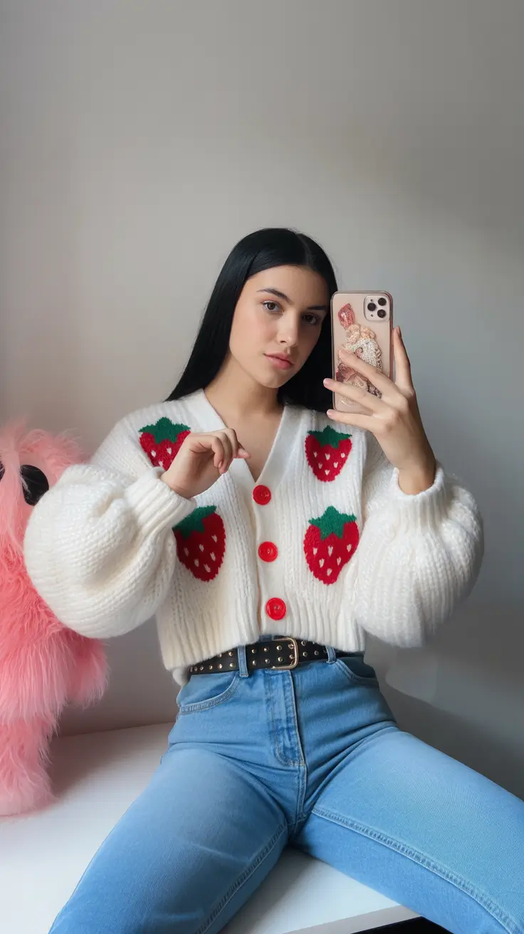 Trendy outfit ideas 2026 Sweet Nostalgia in Knit