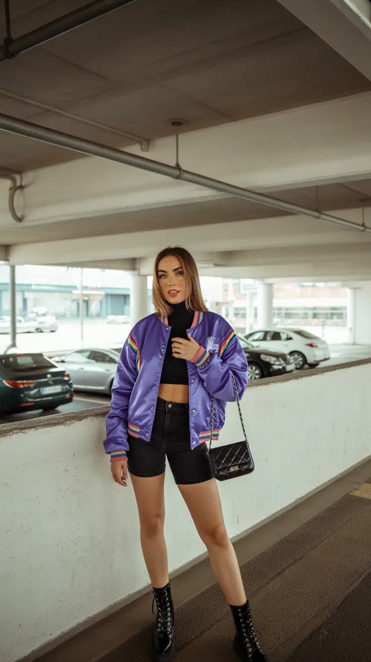 Trendy outfit ideas 2026 Retro Edge in Violet