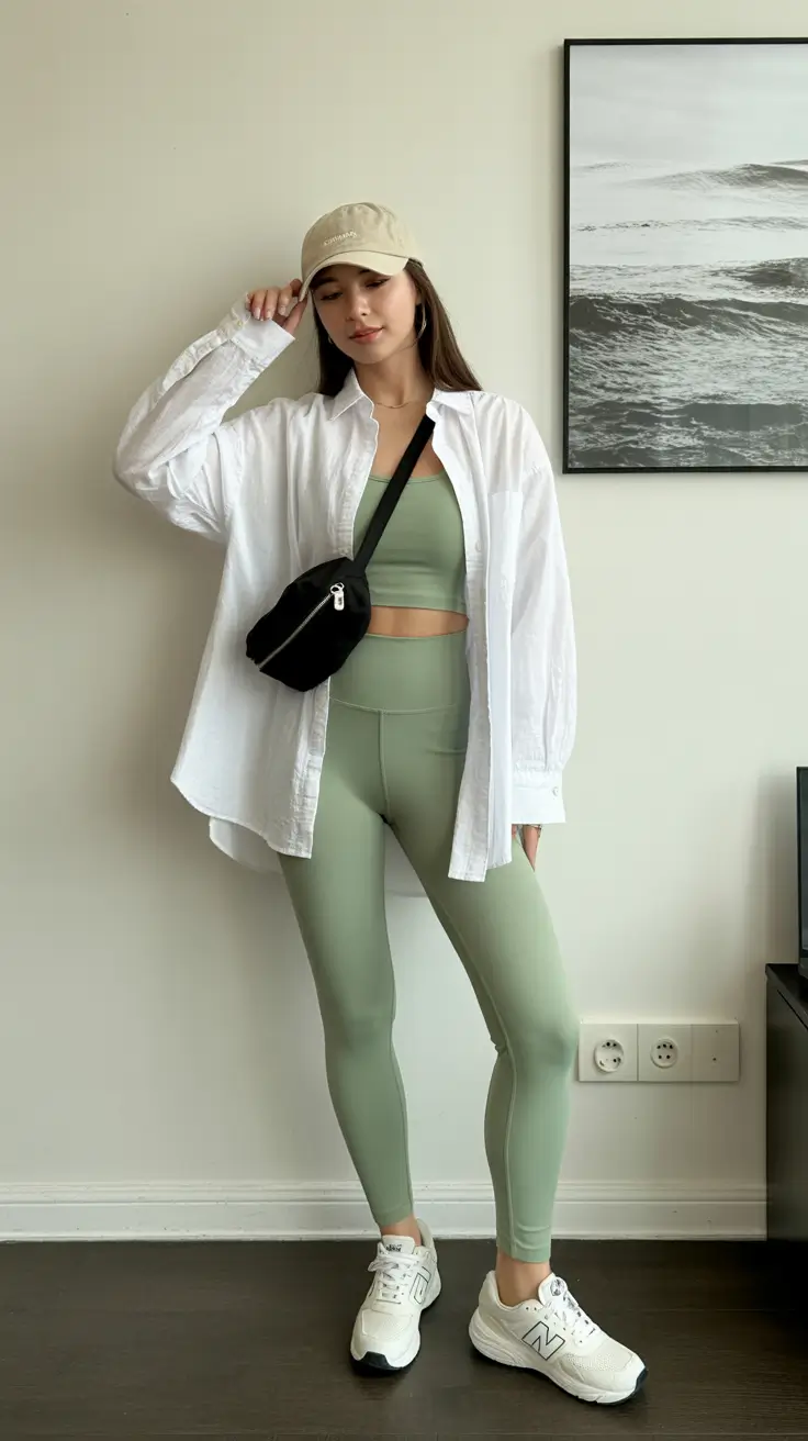 Trendy outfit ideas 2026 Sporty Calm in Sage Green