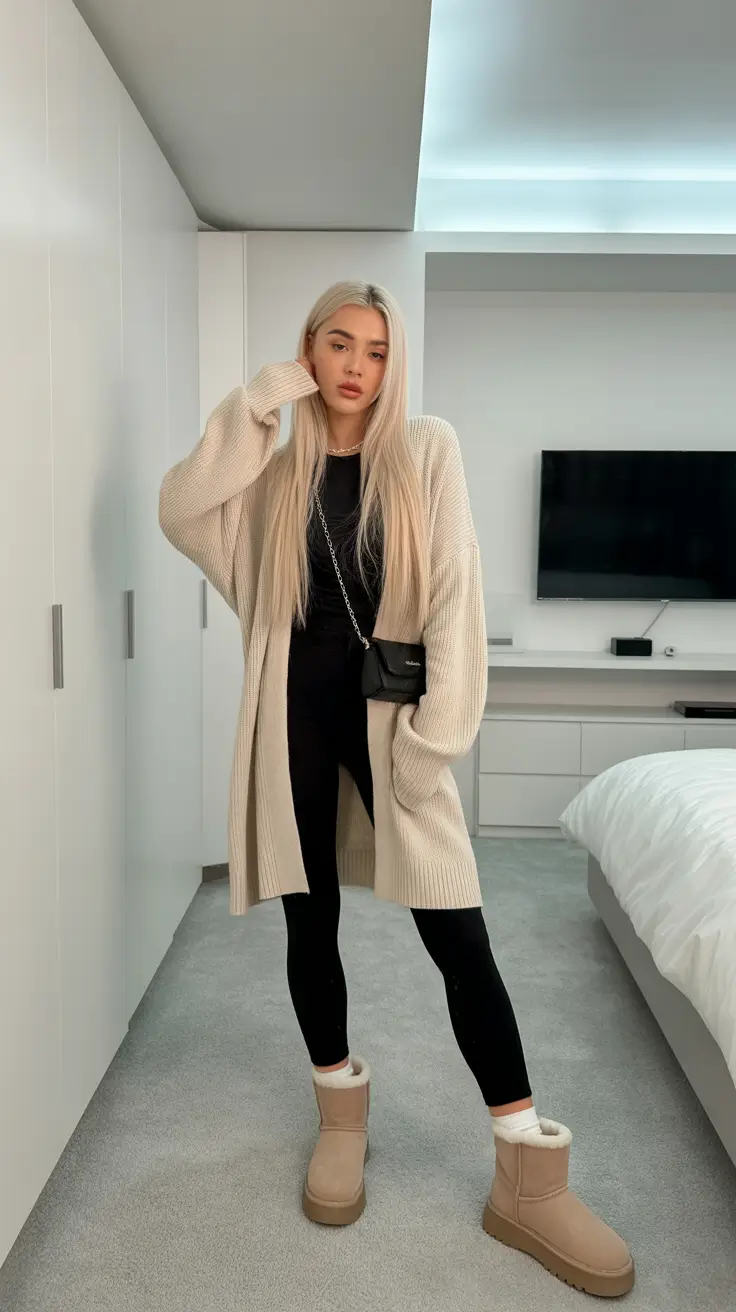 Ugg outfits for women 2026 Minimalist Comfort in Neutrals