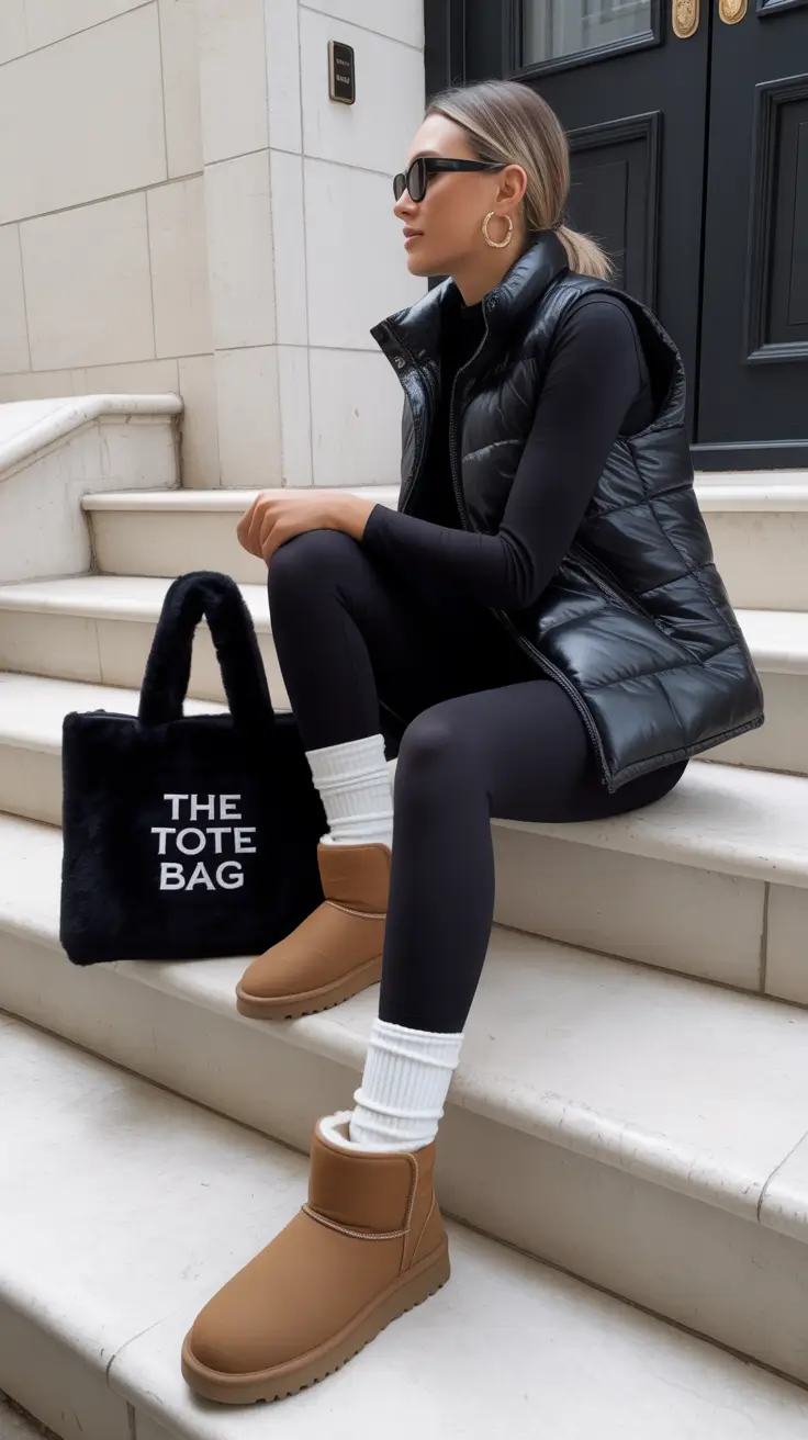 Ugg outfits for women 2026 Urban Sporty with a Glossy Edge