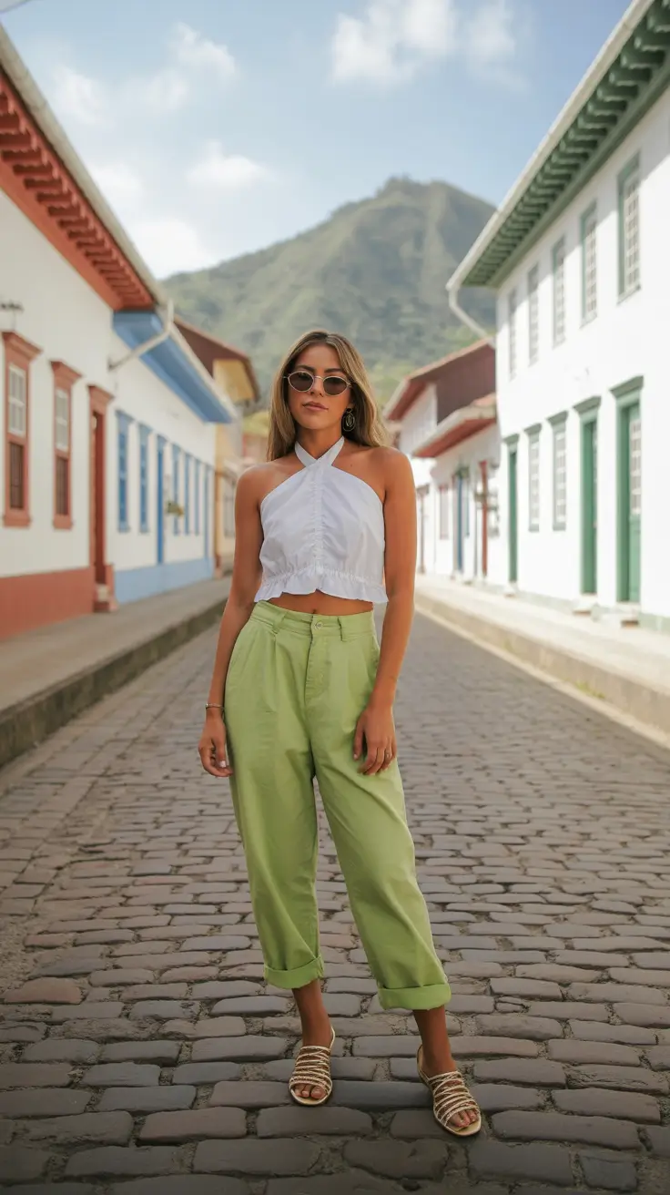 vacation outfits for women 2026 Fresh Greens for a Bright Getaway
