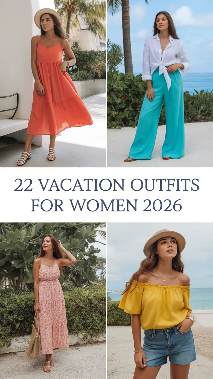 Vacation Outfits for Women 2026: Classy & Tropical Style Ideas You’ll Love
