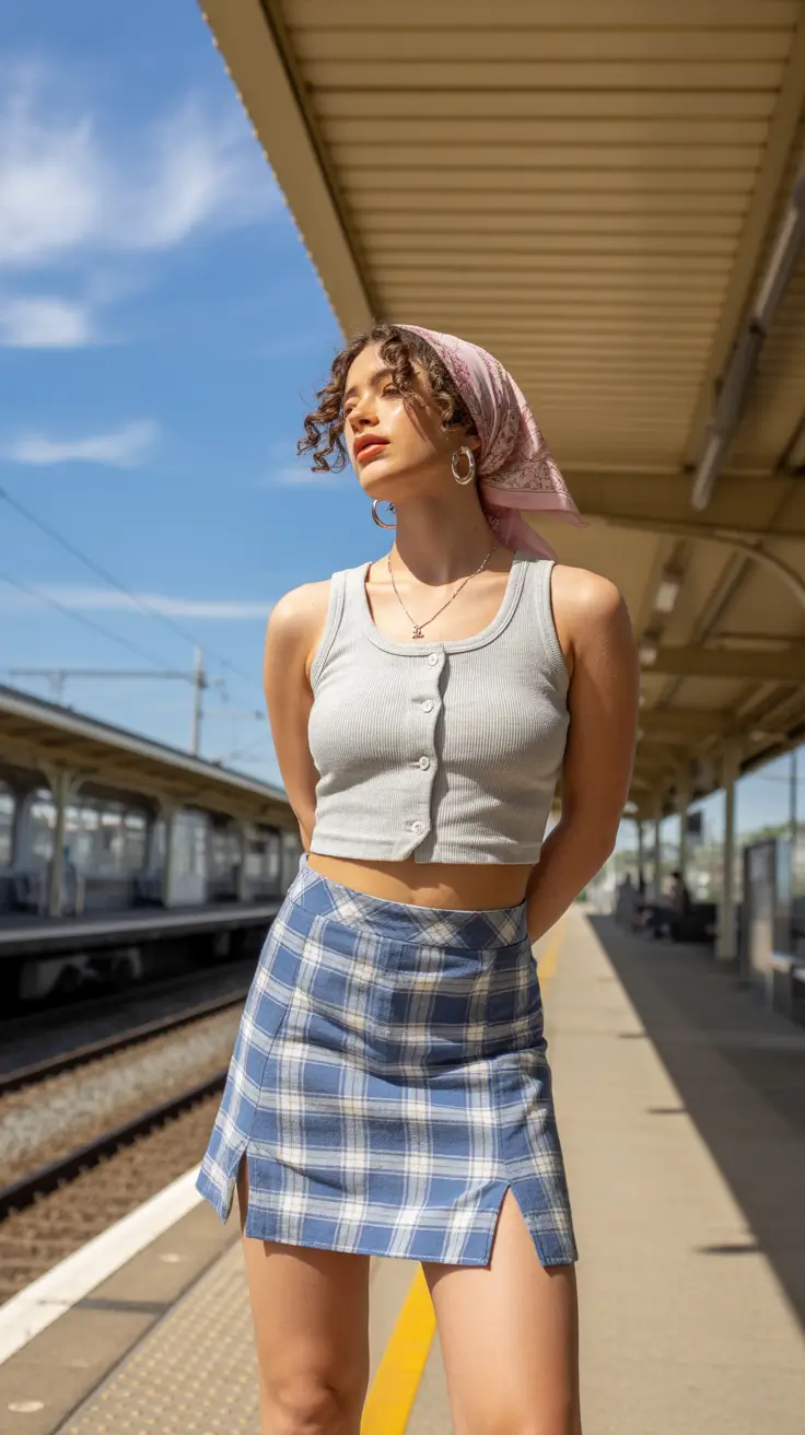 y2k outfits ideas 2026 Soft Plaid Summer