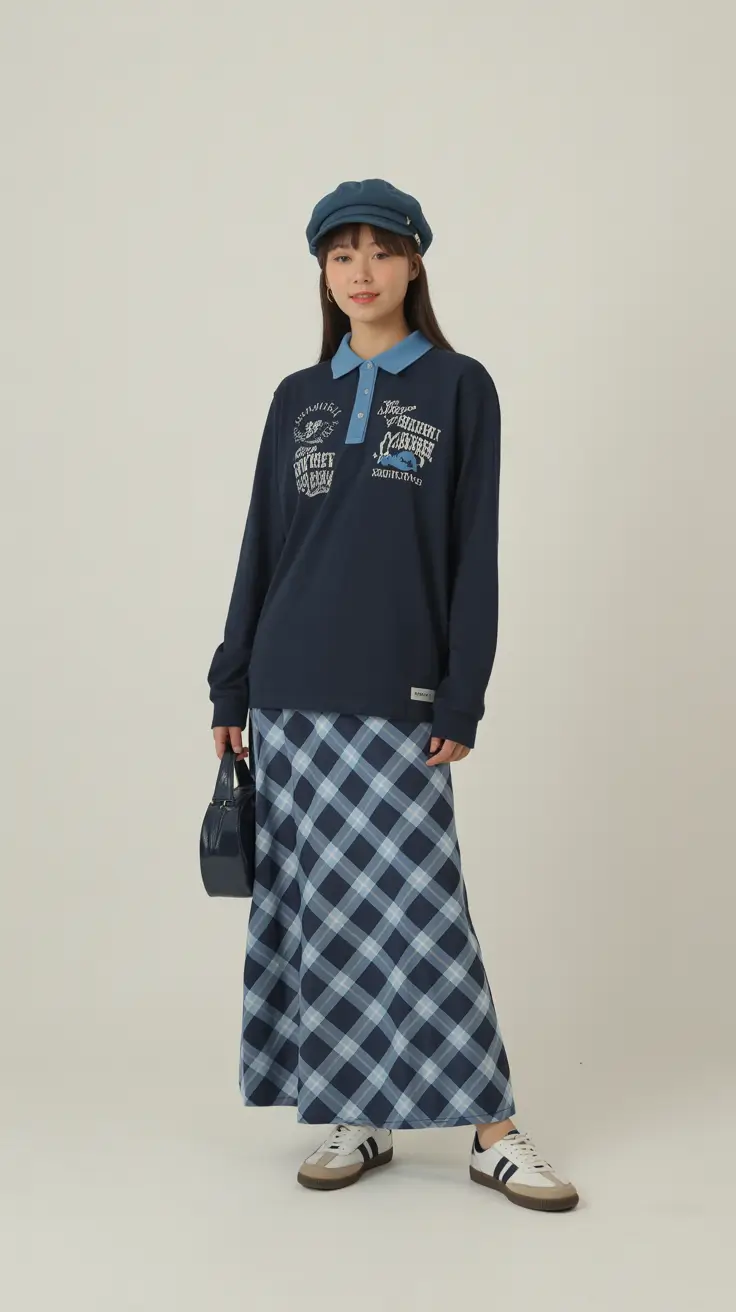 y2k outfits ideas 2026 Plaid Academia Twist