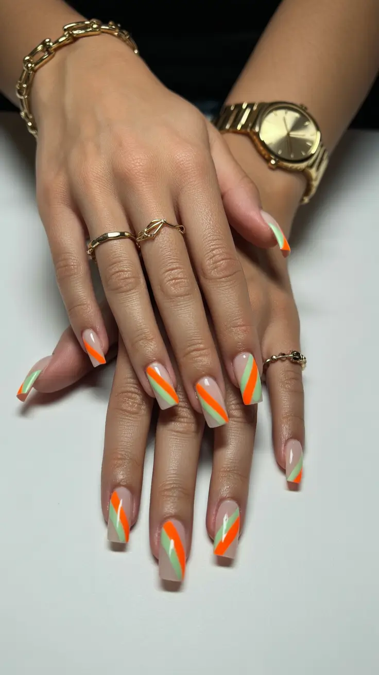 beach-nails-2026-Coral-Lime-Surf-Stripes