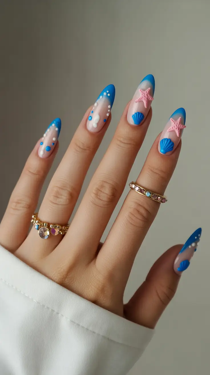 beach-nails-2026-3D-Shell-Candy-Wave