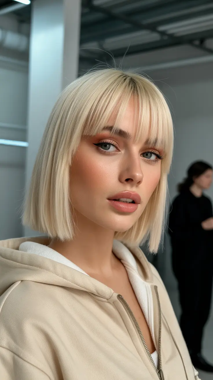 Best bob hairstyles 2026 Soft Blonde Bob With Airy Fringe