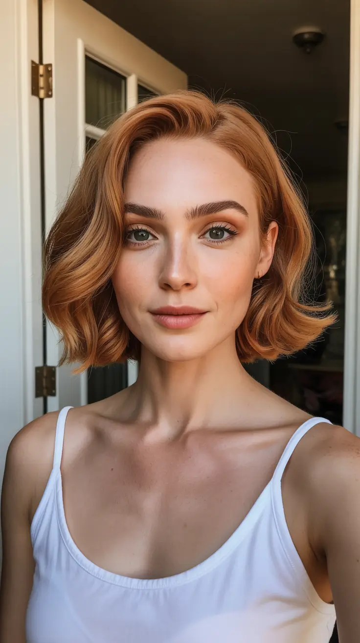 Best bob hairstyles 2026 Soft Ginger Bob With Natural Movement