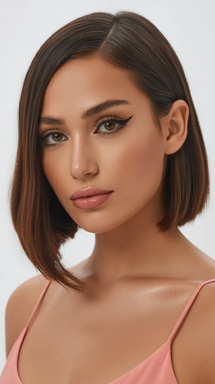 Best bob hairstyles 2026 Sleek Asymmetrical Bob With Side Drama