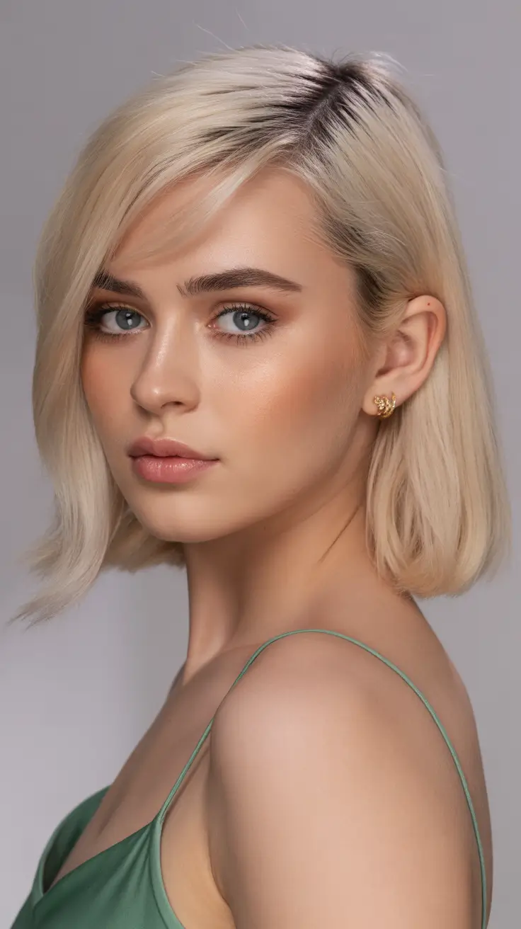 Best bob hairstyles 2026 Side-Parted Blonde Bob With Soft Layers
