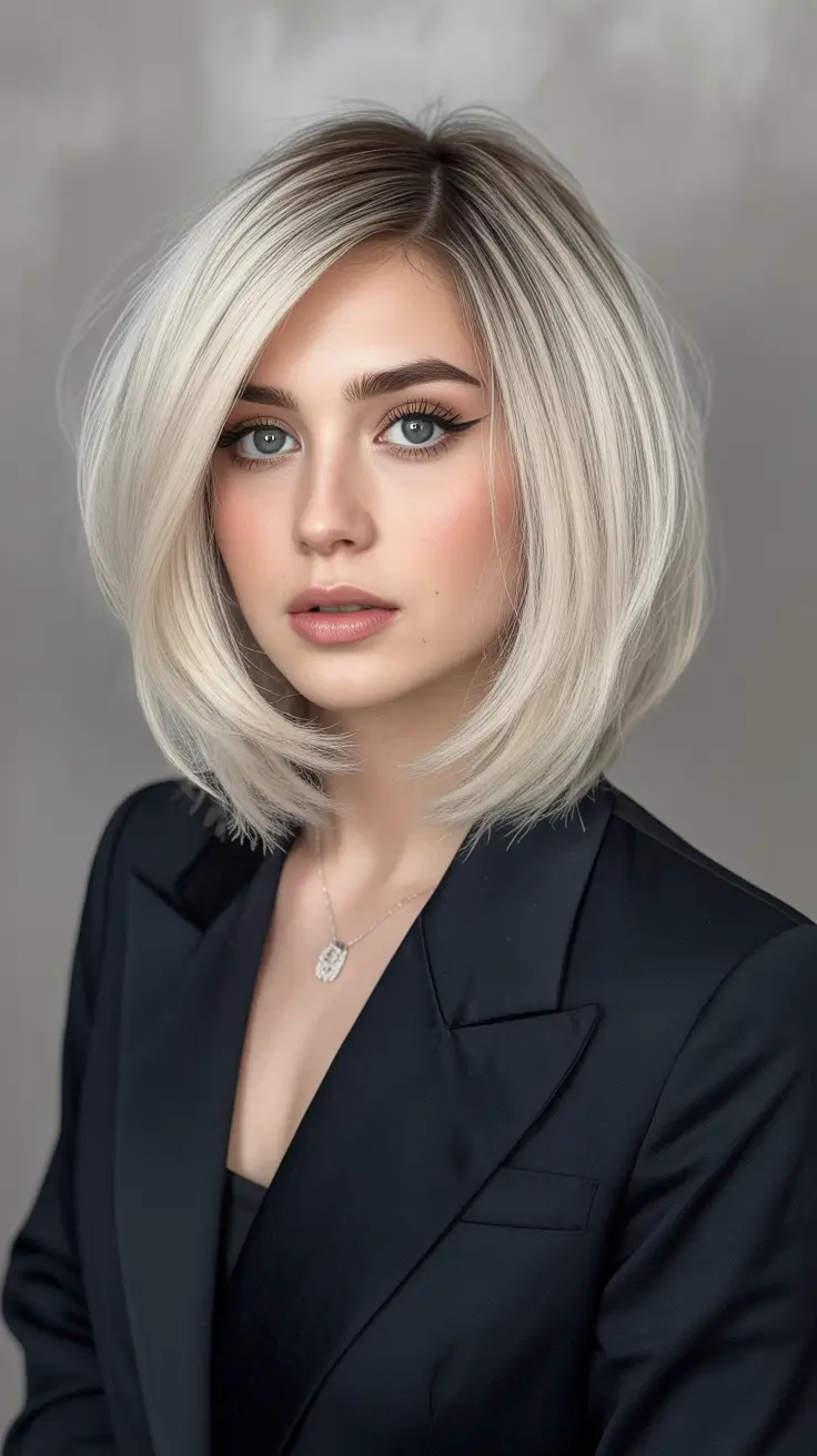 Best bob hairstyles 2026 Layered Platinum Bob With Soft Volume