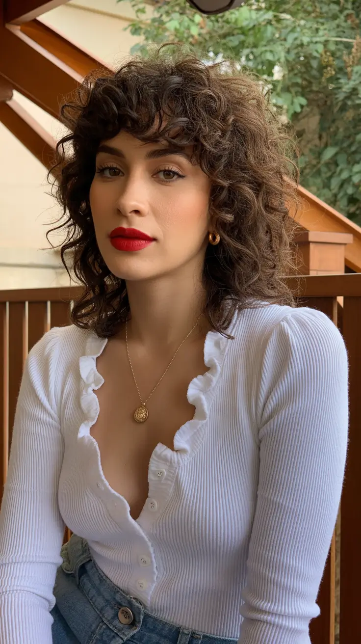 curly hairstyles Classic Curly Shag With Retro Volume