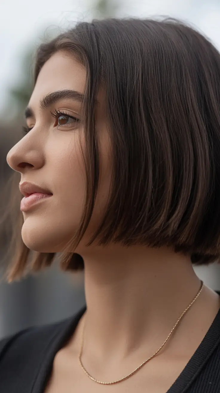 fat face haircuts short Classic Blunt Bob