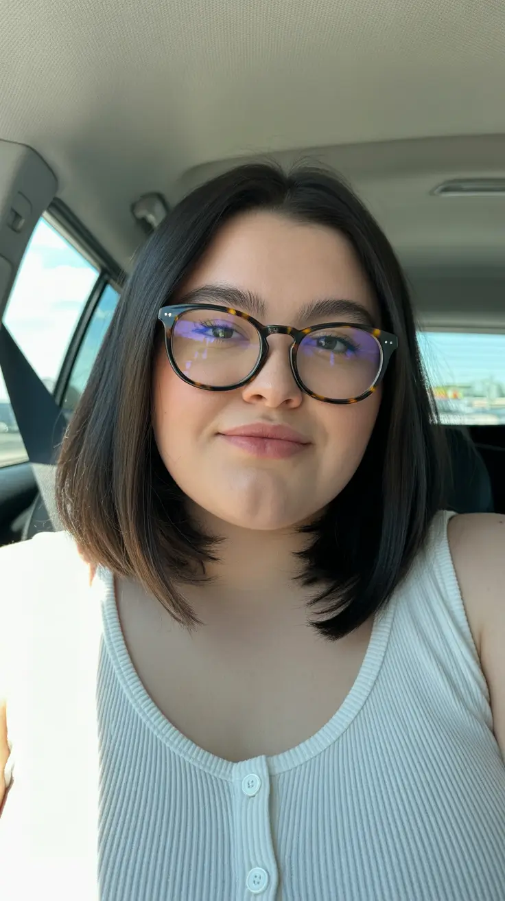 Best haircuts for plus size women 2026 Classic Short Bob with Sleek Finish