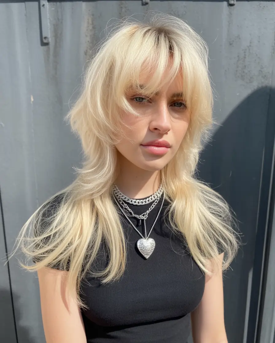 jellyfish haircut wavy hair Feathered-Blonde-Jellyfish-with-Soft-Bangs