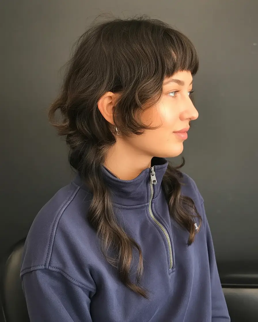 jellyfish haircut curly hair Curled-Jellyfish-with-Soft-Micro-Bangs