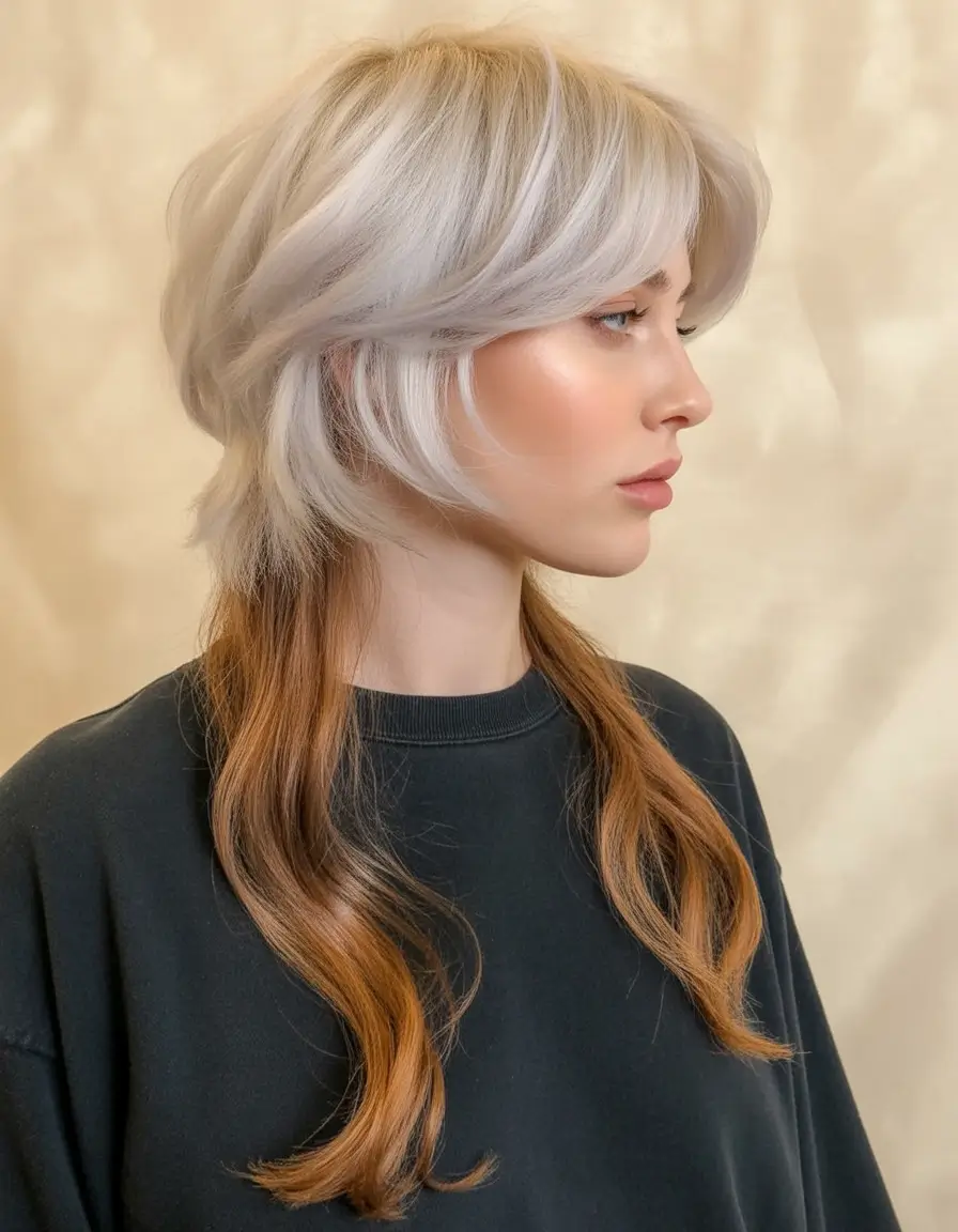 jellyfish haircut medium Frosted-Silver-Jellyfish-with-Caramel-Lengths