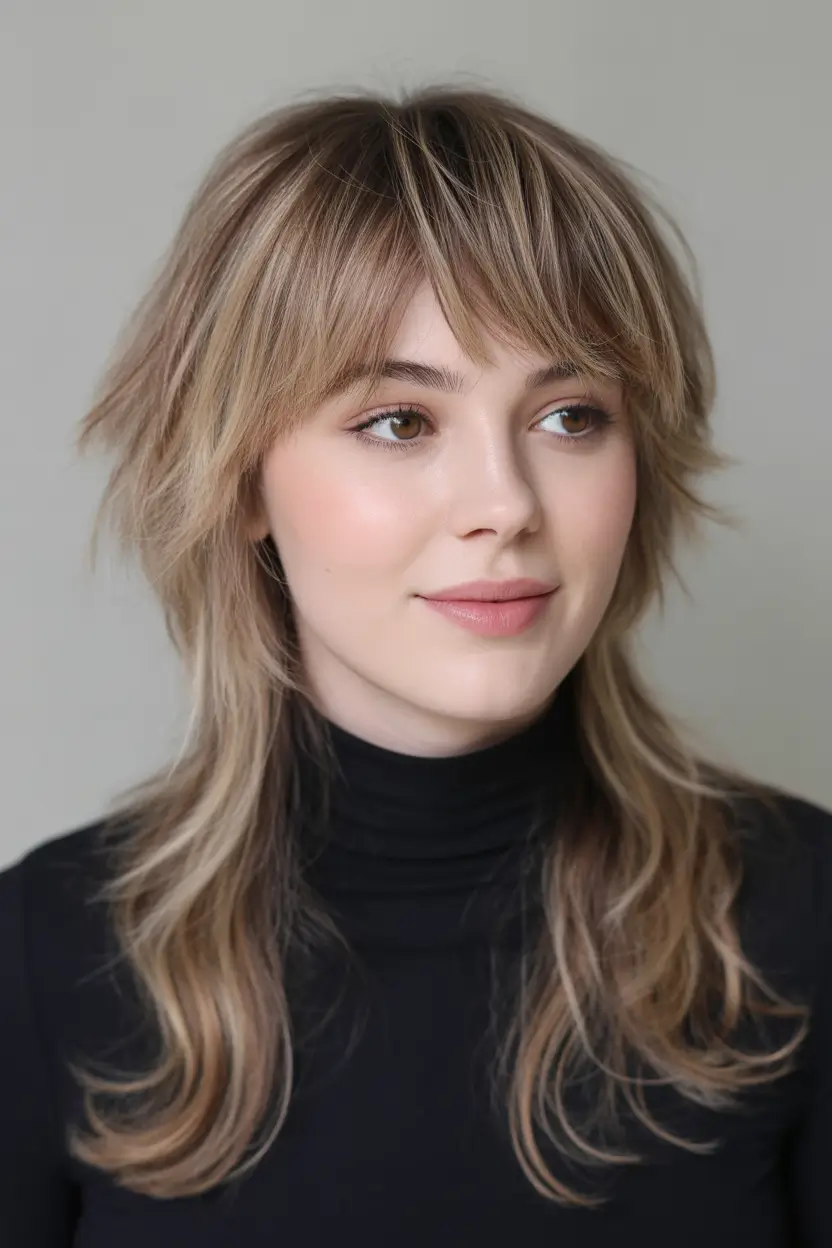 jellyfish haircut medium length Feathered-Beige-Blonde-Jellyfish-with-Soft-Bangs