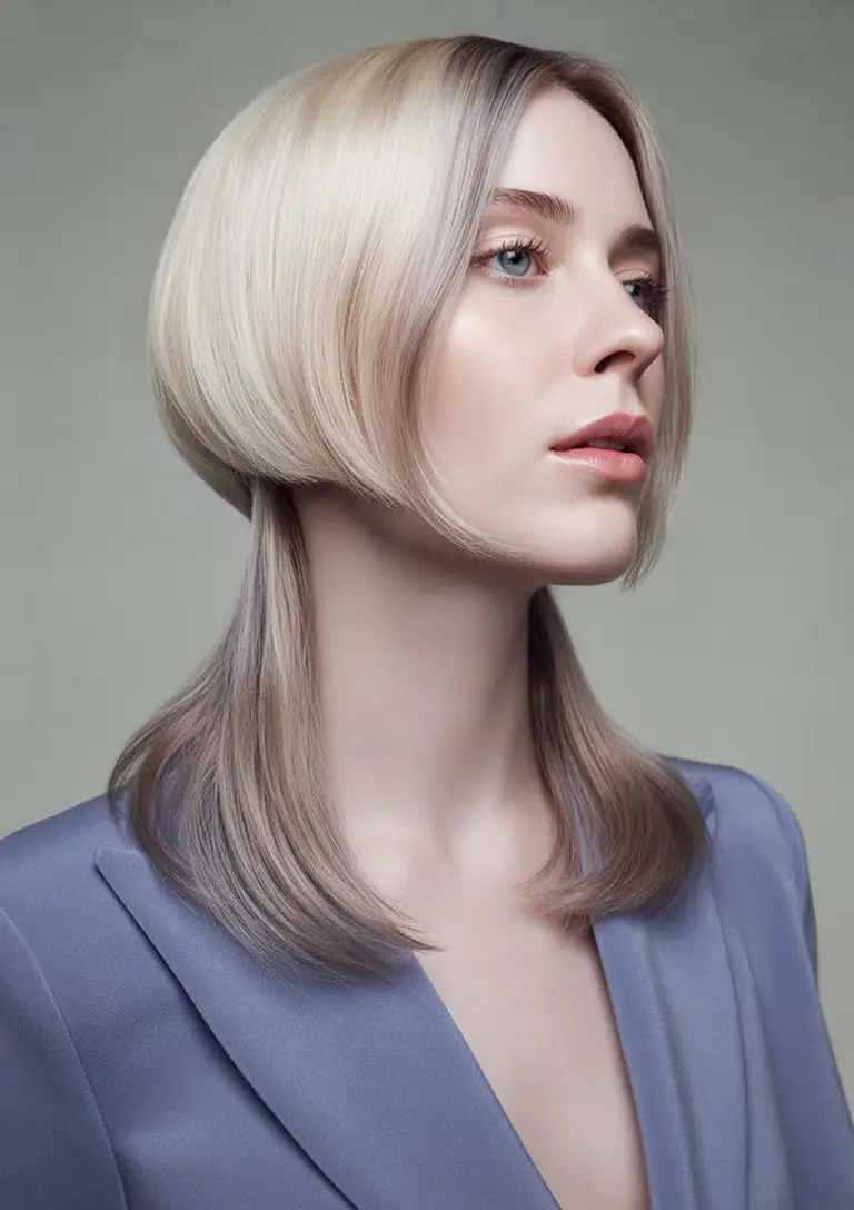 jellyfish haircut short hair Modern-Platinum-Jellyfish-with-Precision-Lines