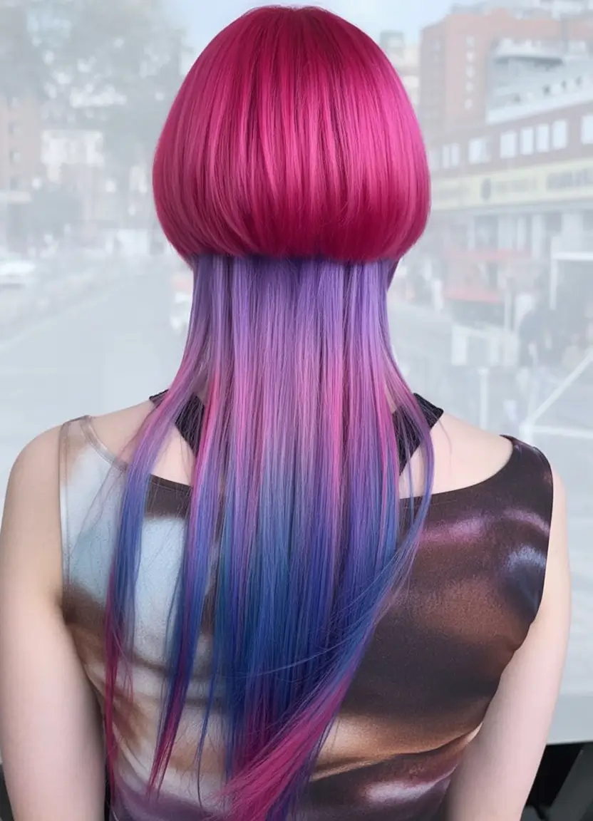 jellyfish haircut long hair Magenta-Violet-Ombre-Jellyfish-with-Sleek-Lengths