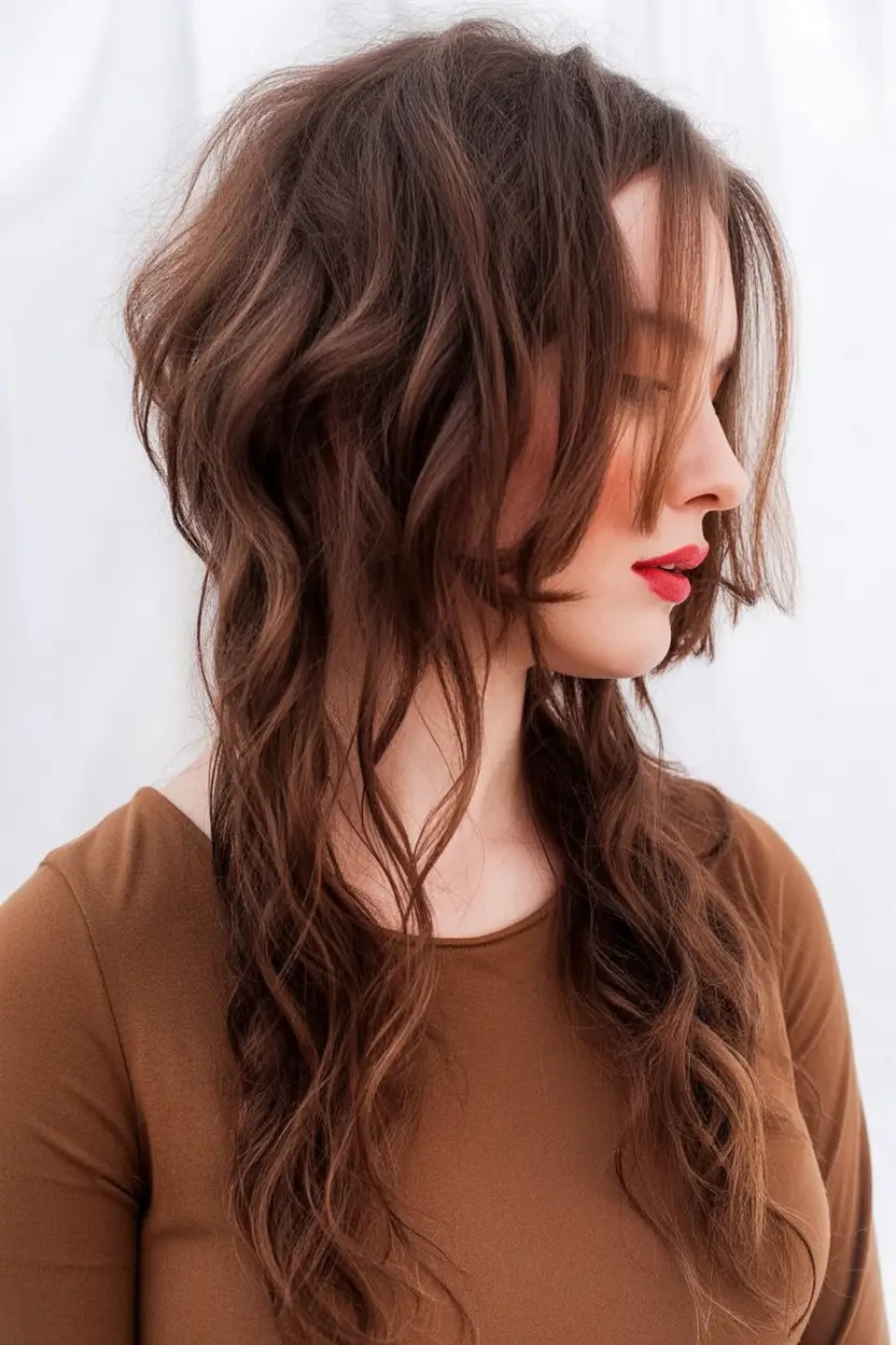 jellyfish haircut long hair Soft-Cascading-Waves-with-Bohemian-Layers