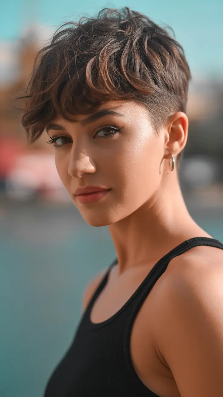 messy-pixie-haircuts Edgy Undercut Pixie With Sunlit Texture