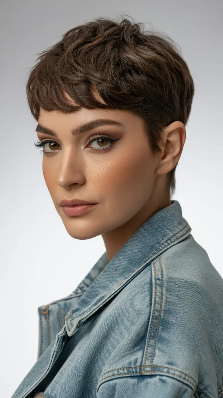 messy-pixie-haircuts Textured Crop With Softly Tapered Edges