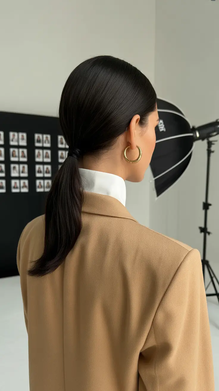 Best ponytail hairstyles 2026 Ultra Low Sleek Ponytail With Tailored Finish