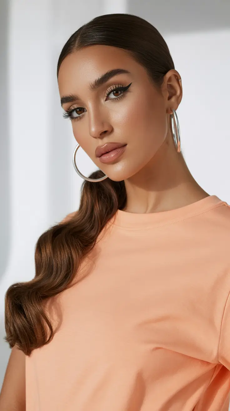 Best ponytail hairstyles 2026 Side-Parted Low Ponytail With Soft Waves