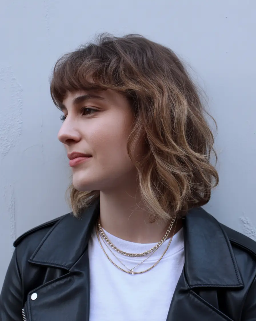 shag haircut medium Bronde Wavy Layered Shag