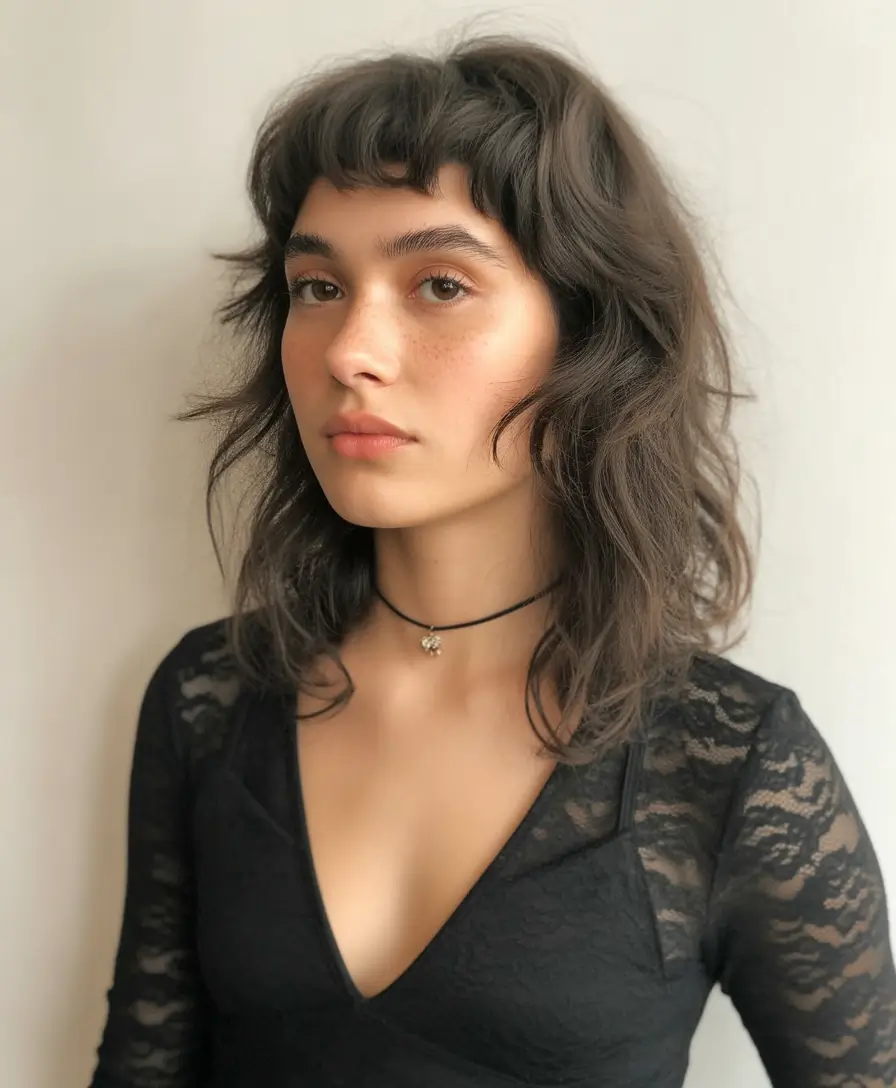 shag haircut medium Modern Choppy Baby Bangs Shag