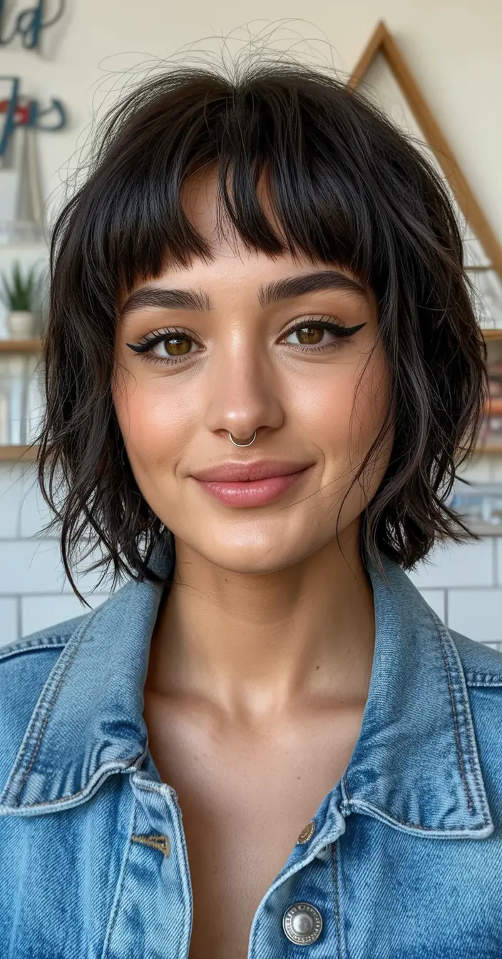 shag haircut medium Chic Textured French Bob Shag