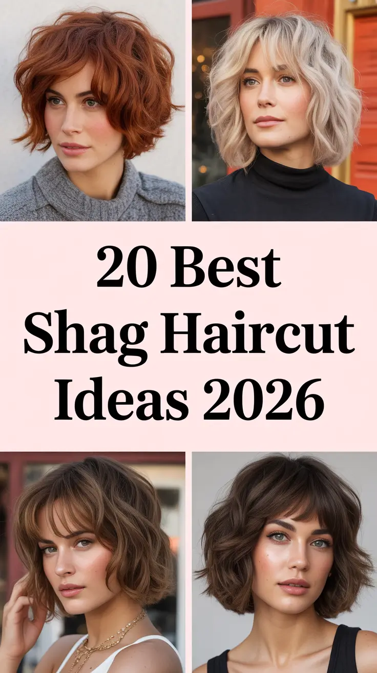 Best Shag Haircut Ideas 2026: Modern, Wavy & Chic Styles for Women