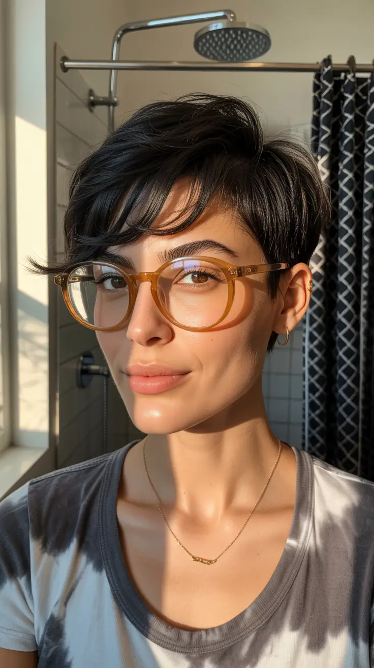 short hairstyles for women over 50 Choppy Pixie for Smart Minimalists