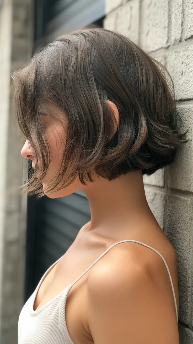 short hairstyles for fine hair Rounded Bob with Soft Layers