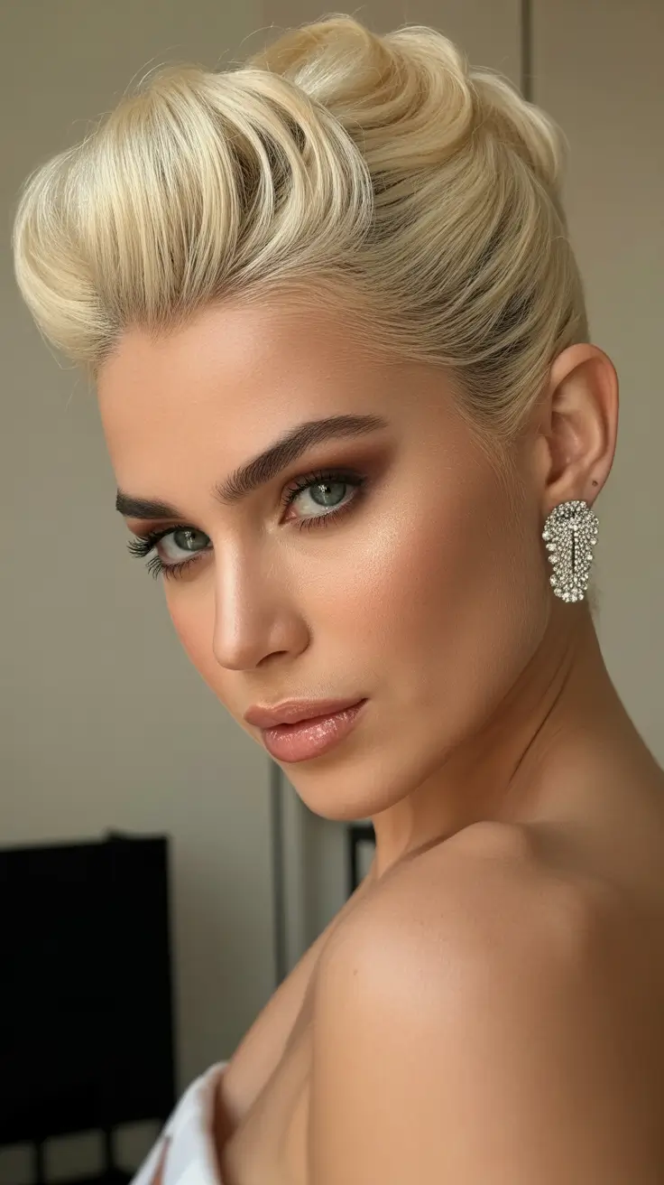 Best wedding hairstyles 2026 Sculpted Bridal Bun with Modern Volume