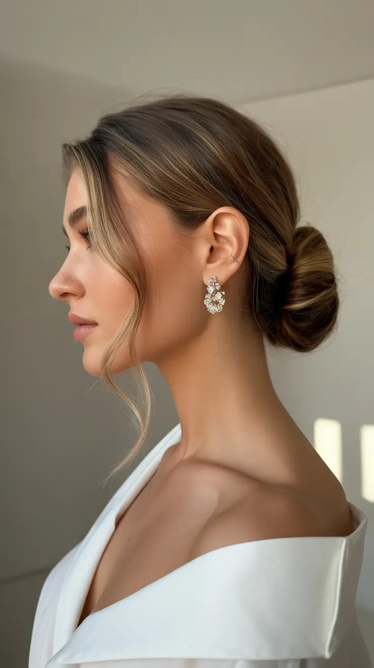 Best wedding hairstyles 2026 Side Part Low Bun