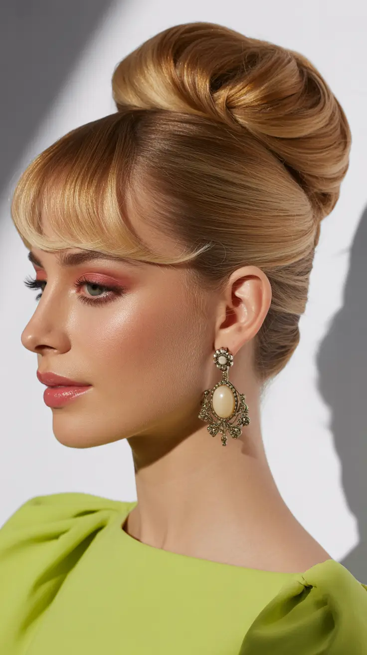 Best wedding hairstyles 2026 High Bun Vintage